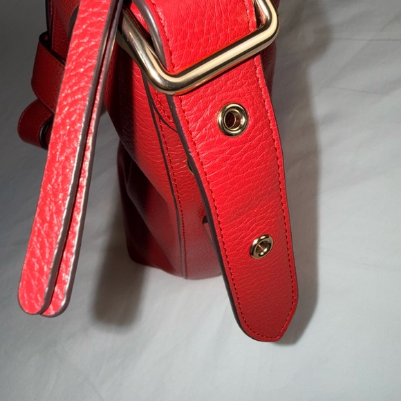 Coach Red Pebbled Leather Edie 31 Shoulder Bag - Picture 6 of 8